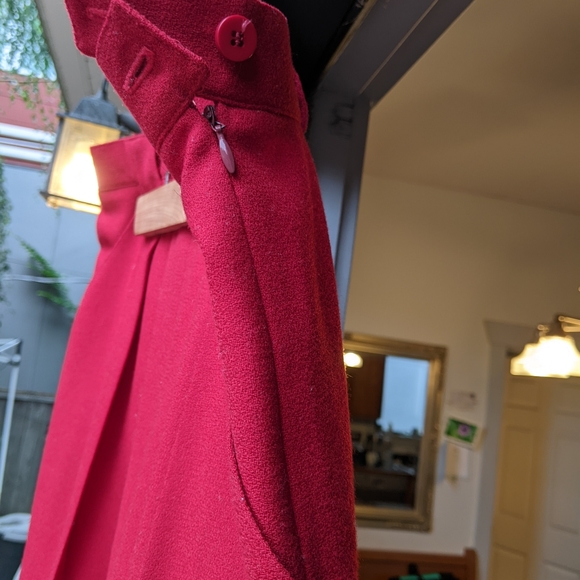 Red Jones New York Wool crepe cuffed dress pants 12 - Picture 6 of 6